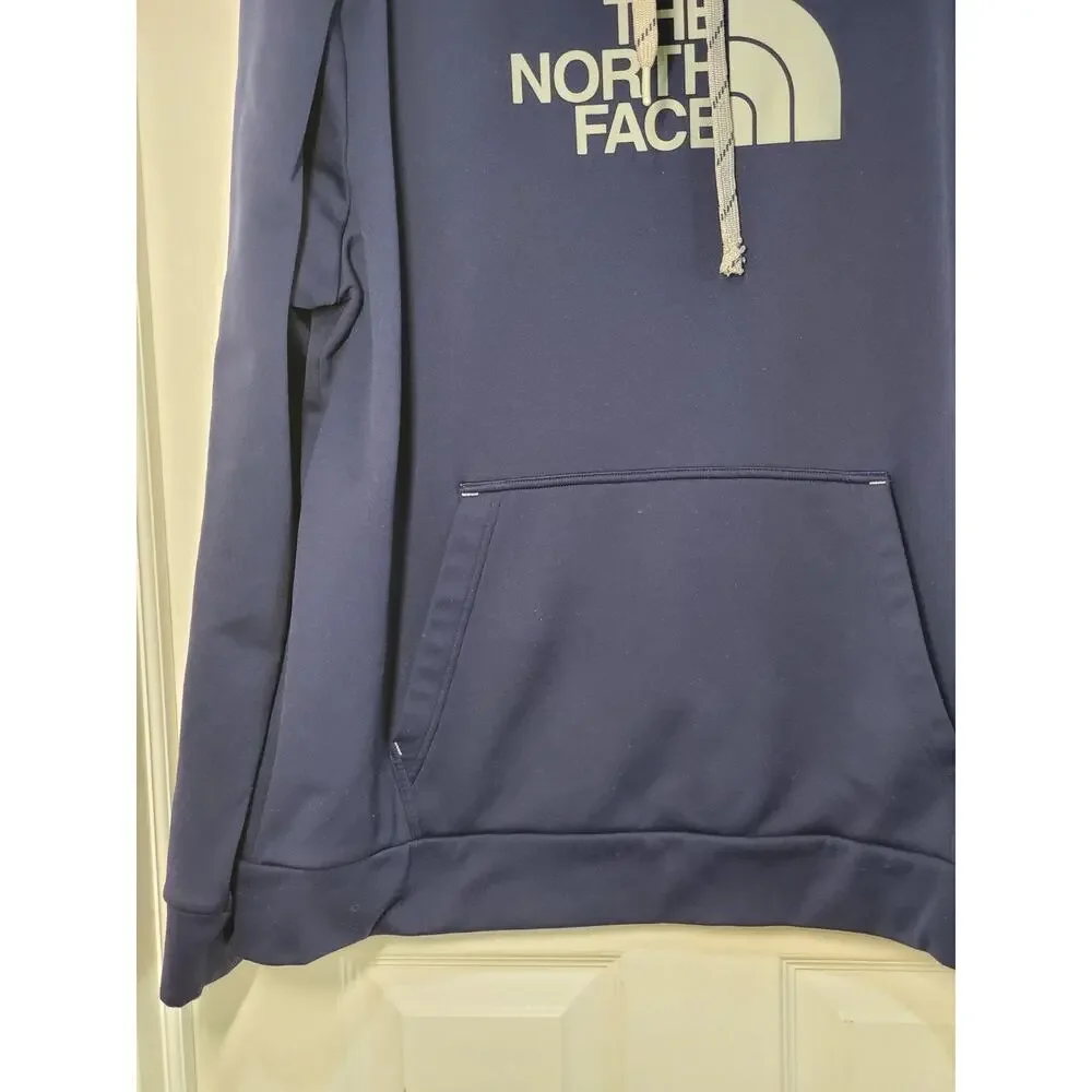 The North Face Men’s XXL Blue Pullover Hoodie Logo Sweatshirt Polyester